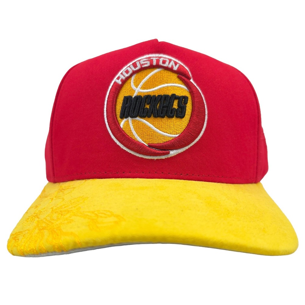 Houston Rockets Mitchell & Ness NBA Pro Fit Snapback Hat Cap 3D Logo Floral NWT